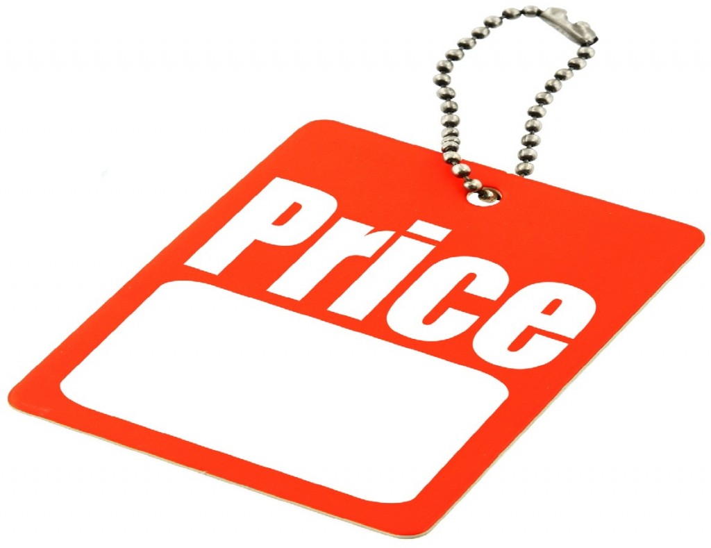 price tag with copy space